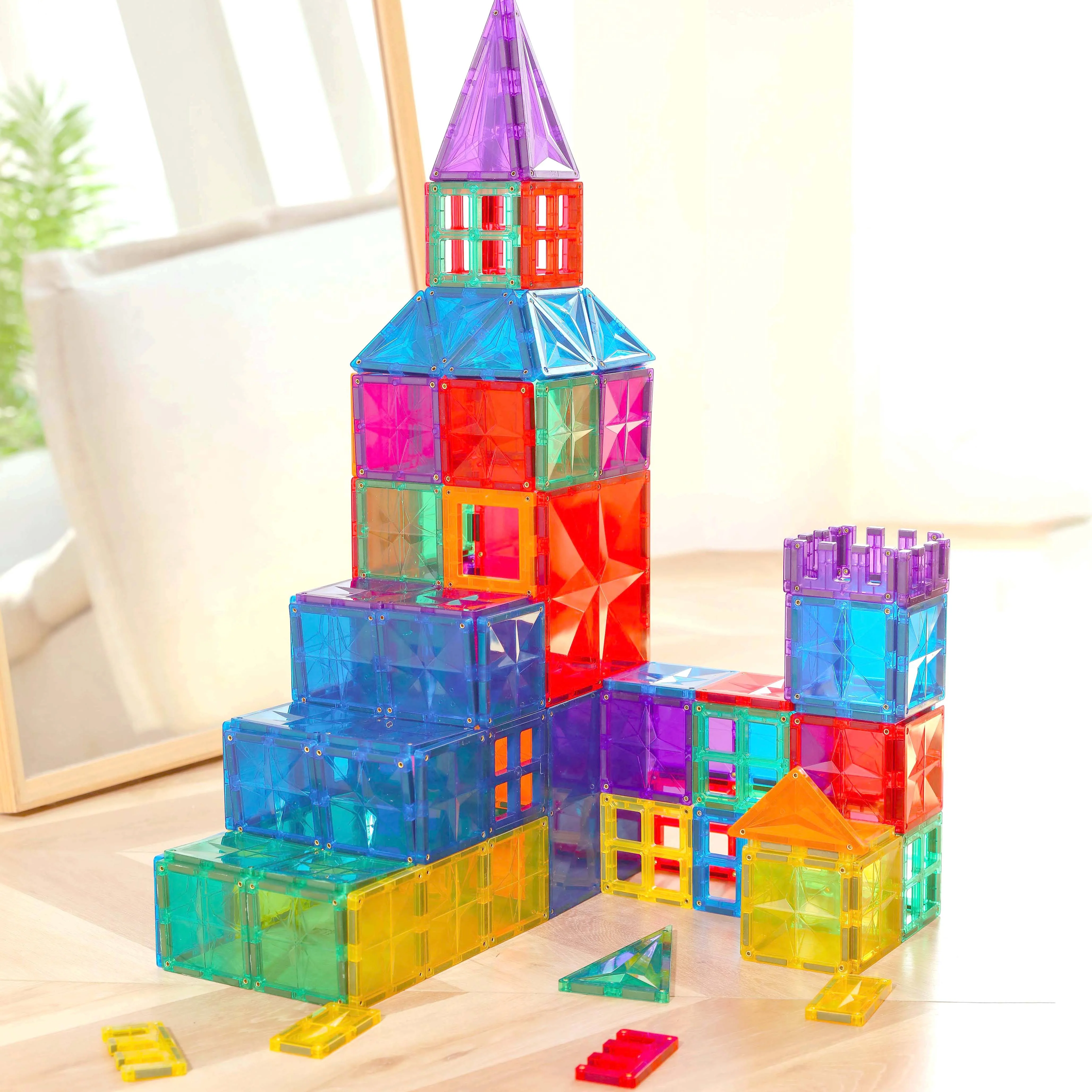 108-Piece Magnetic Building Blocks Set – 3D Educational Construction Toy for Kids - Image 2