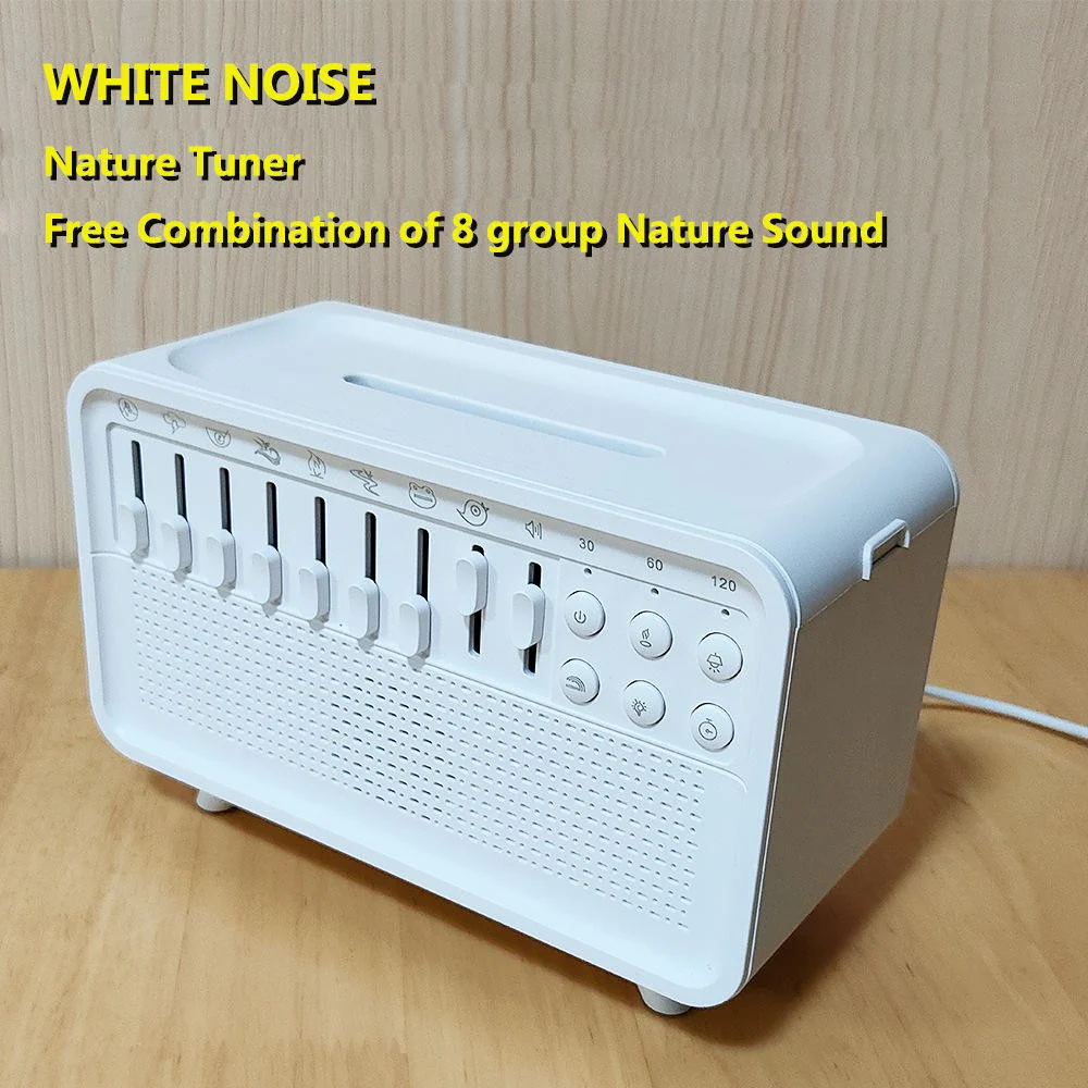 10W Bluetooth Portable White Noise Machine & Flame Aroma Diffuser – 8 Nature Sounds, Smart Home Sleep Aid - Image 2