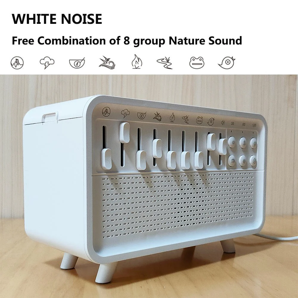 10W Bluetooth Portable White Noise Machine & Flame Aroma Diffuser – 8 Nature Sounds, Smart Home Sleep Aid - Image 6