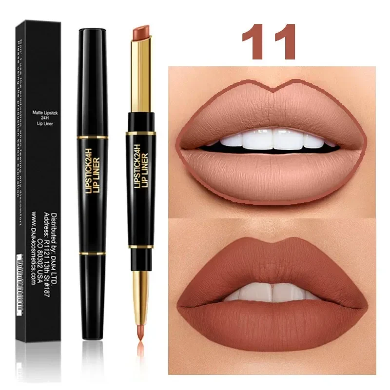 2-in-1 Waterproof Lipstick + Lip Liner - Image 16