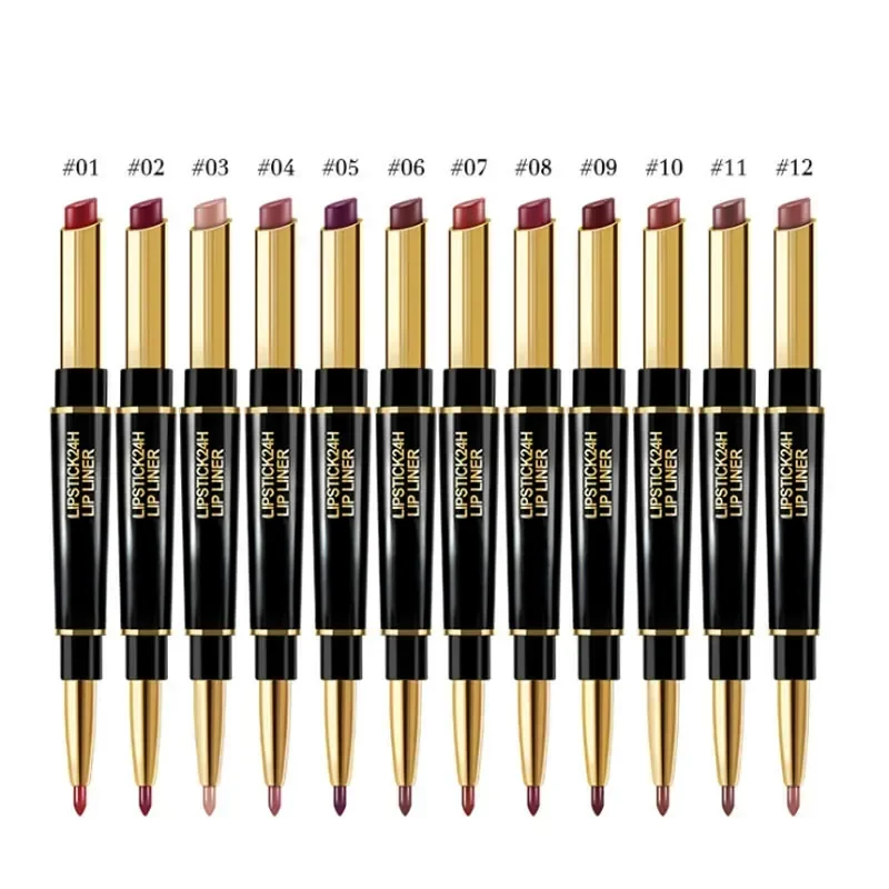 2-in-1 Waterproof Lipstick + Lip Liner - Image 4