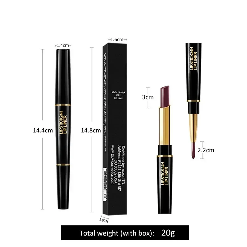 2-in-1 Waterproof Lipstick + Lip Liner - Image 5