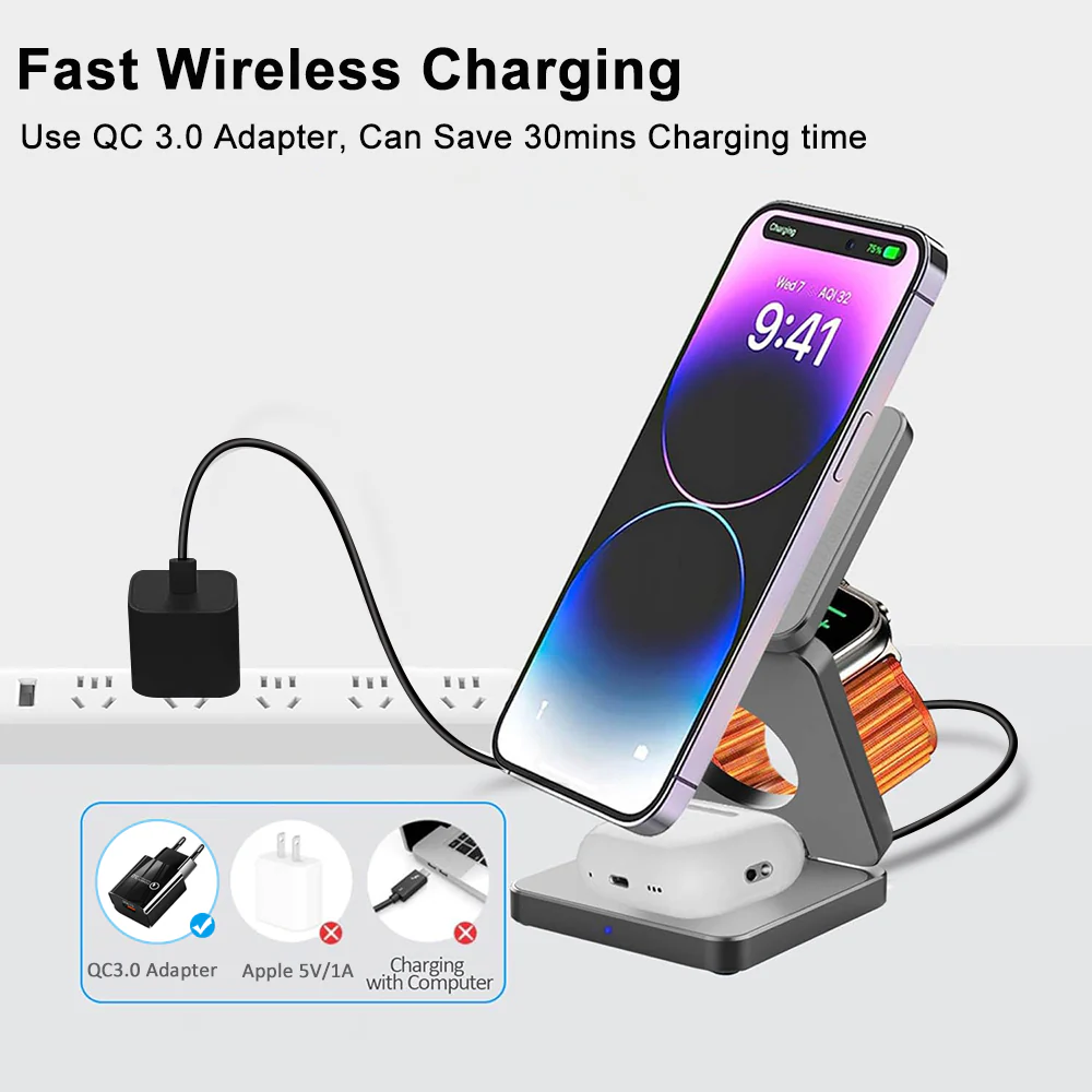 3-in-1 Foldable Magnetic Charging Station - Image 4