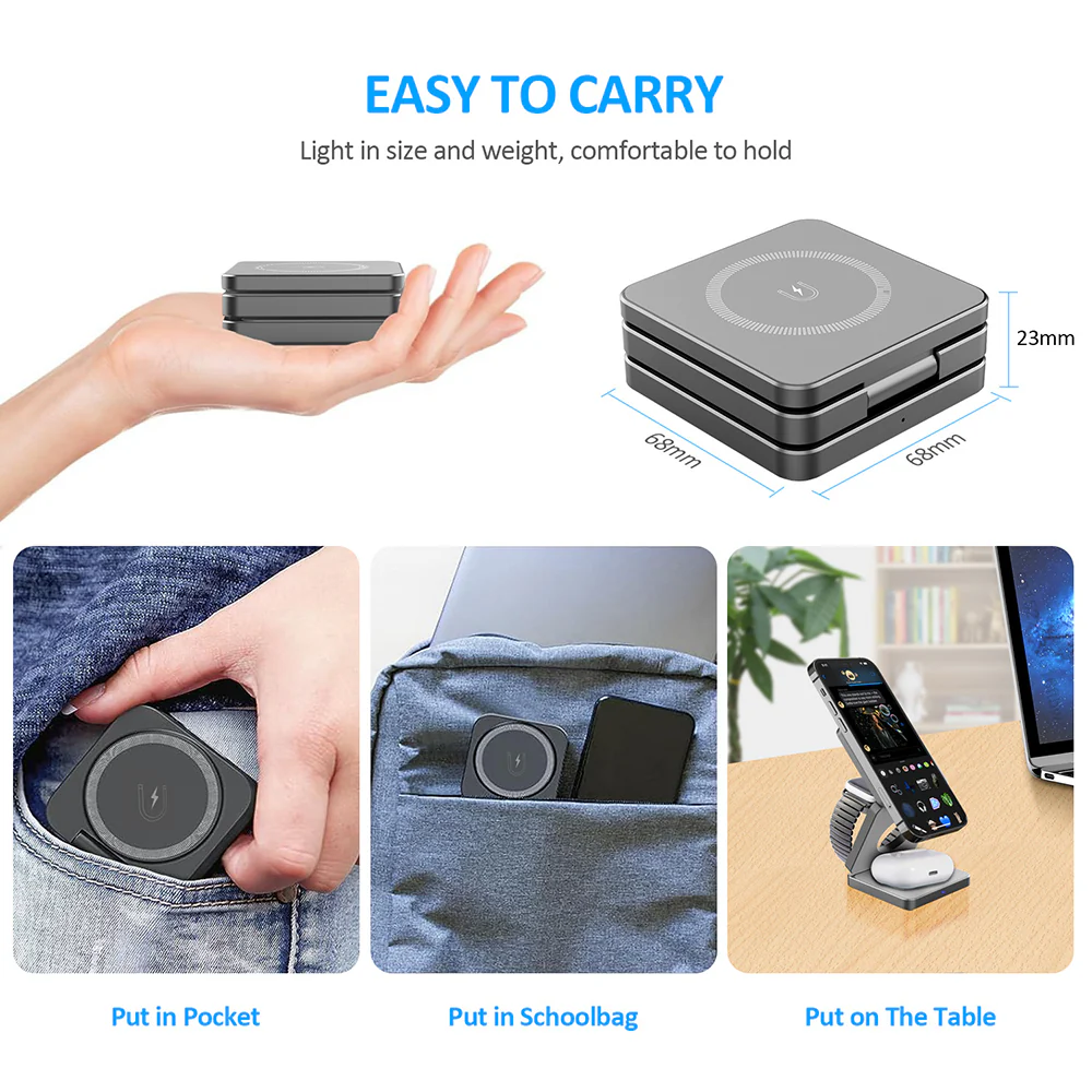 3-in-1 Foldable Magnetic Charging Station - Image 5