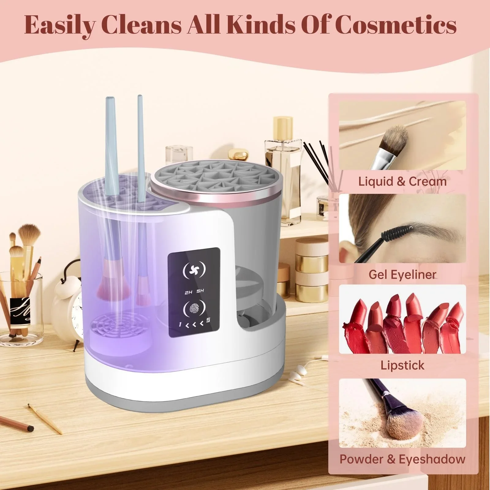 3-in-1 Makeup Brush Cleaner - Image 3