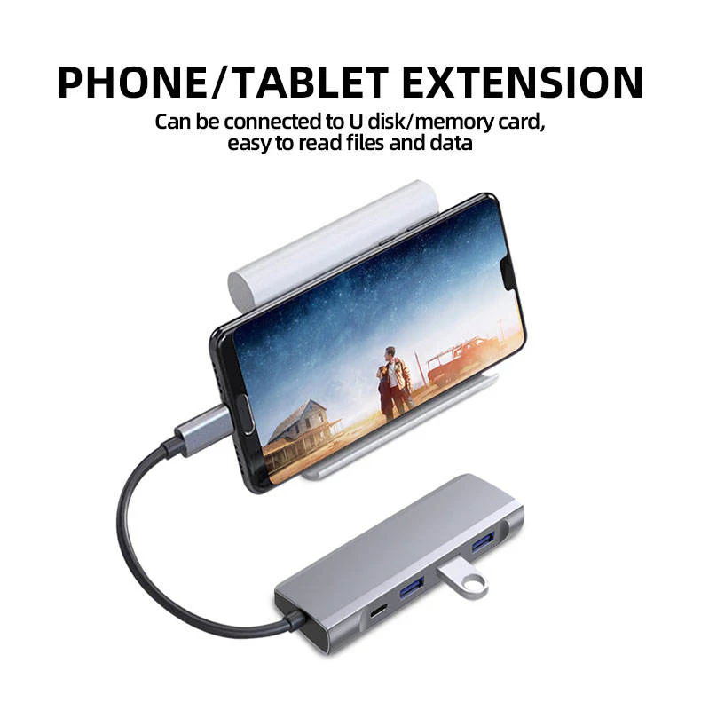 5-in-1 Ultra-Slim USB 3.0 Hub with SD/TF Card Reader - Image 3