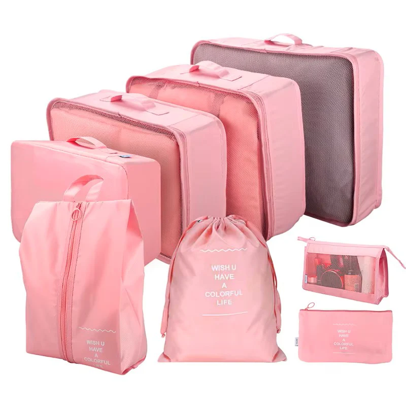 8-Piece Fashion Travel Storage & Packing Cubes Set – Portable Luggage Organizers with Zippers - Image 5