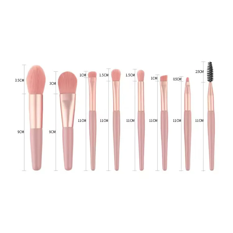 8PCS Makeup Brushes Set – Super Soft Synthetic Brushes with Plastic Handles for Eyeshadow, Blush & Face - Image 9