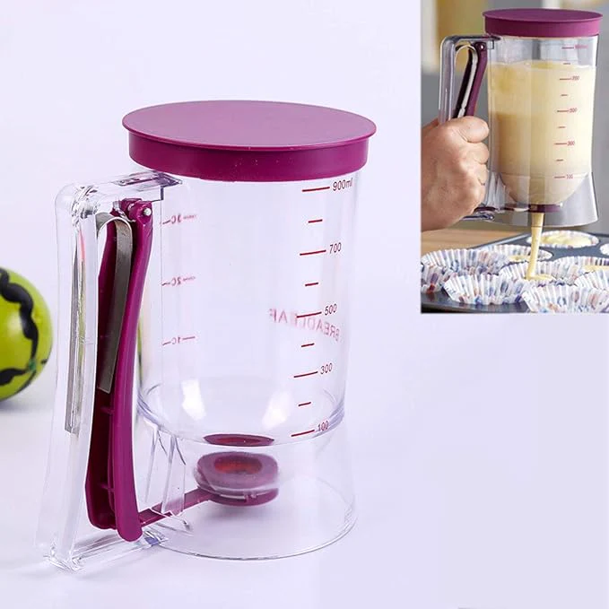 900 ml Handheld Batter Dispenser – Graduated Funnel for Pancakes, Cupcakes & Cake Batter - Image 4