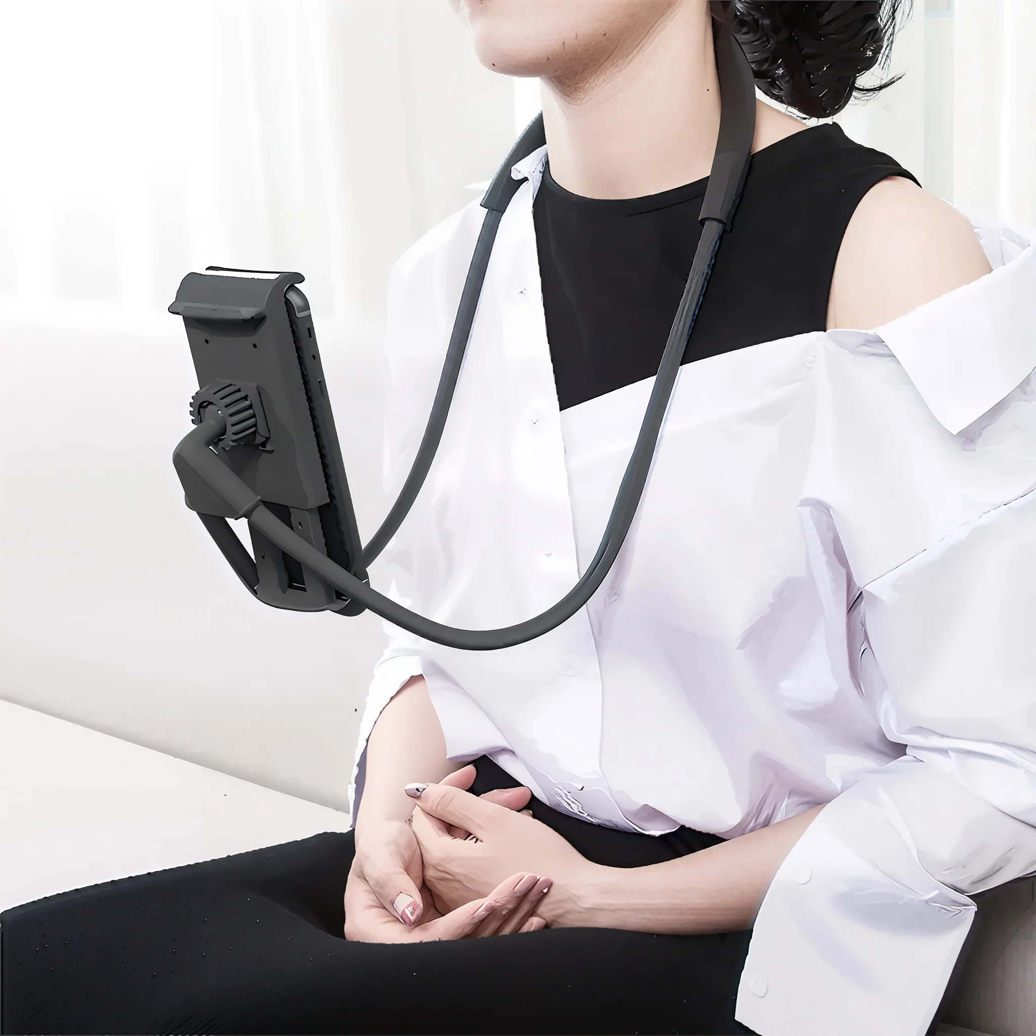 Adjustable Neck Phone Holder – Hands-Free Mount for Bed, Desk & Travel - Image 3