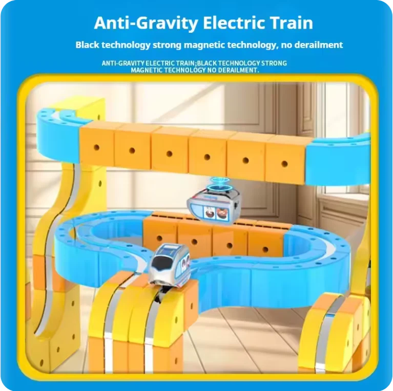 Anti-Gravity Magnetic Track Set – STEM Electric Railway Building Kit for Kids - Image 2