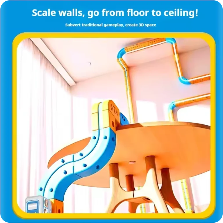 Anti-Gravity Magnetic Track Set – STEM Electric Railway Building Kit for Kids - Image 3