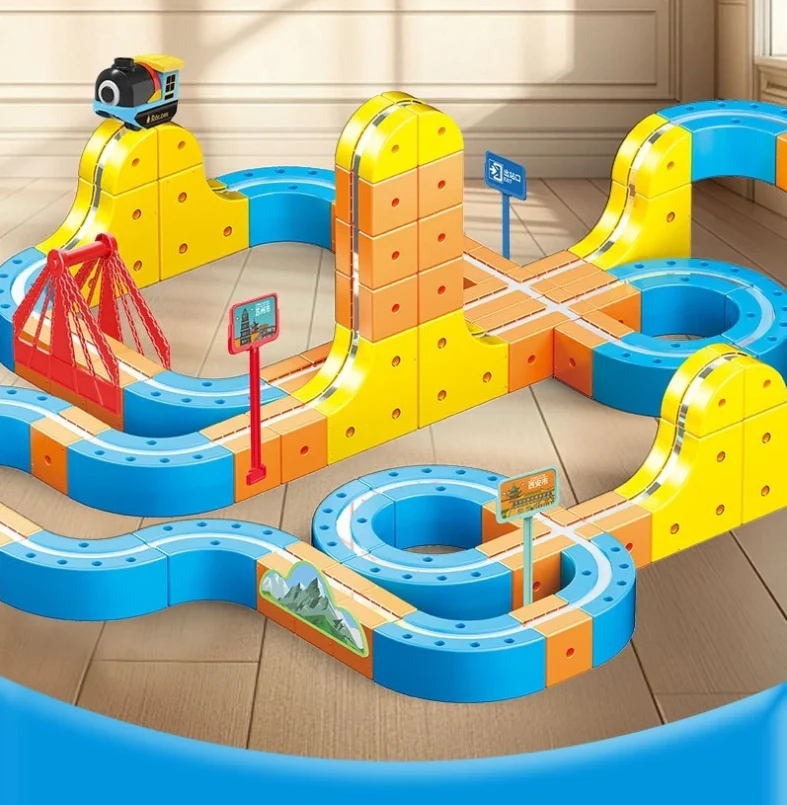 Anti-Gravity Magnetic Track Set – STEM Electric Railway Building Kit for Kids - Image 5