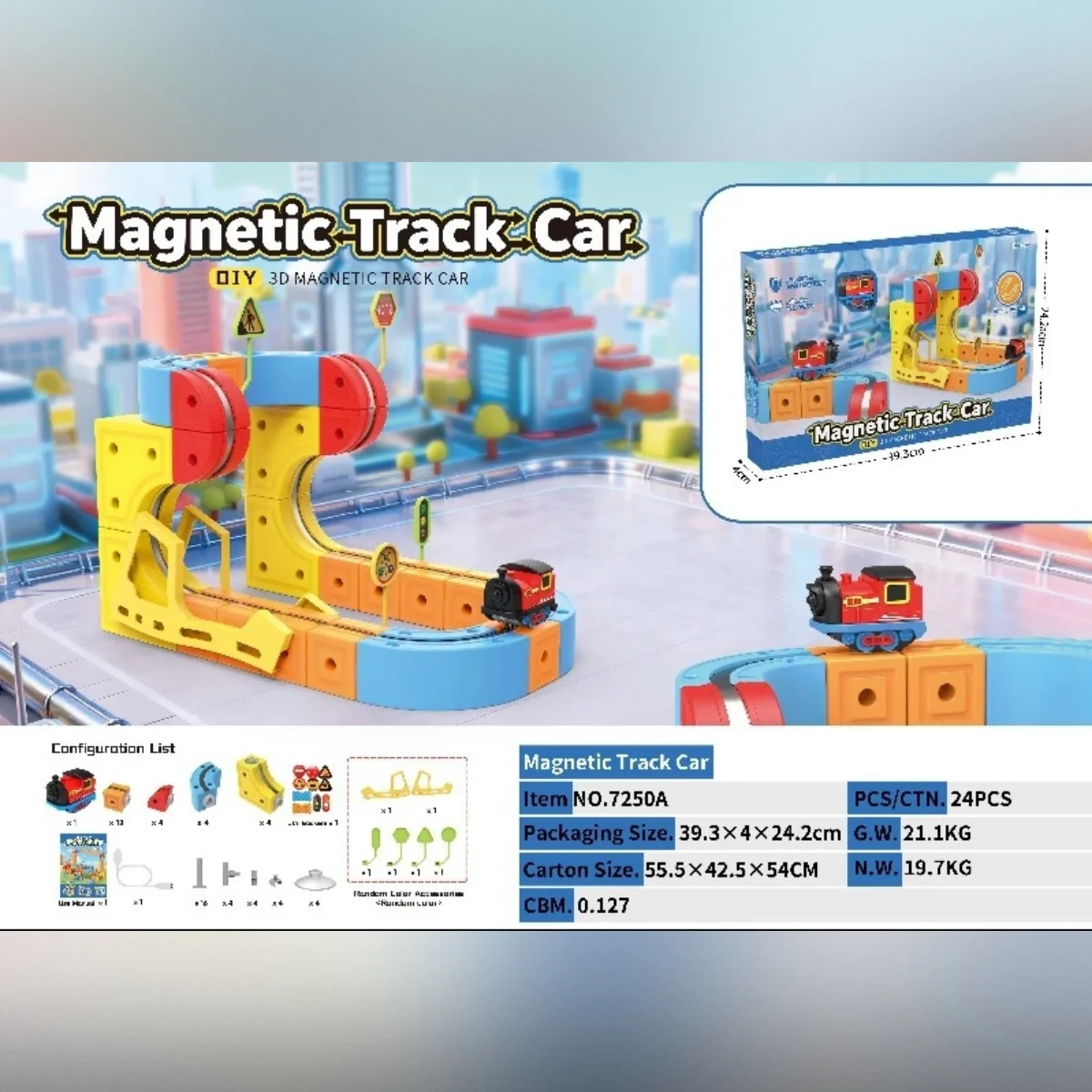 Anti-Gravity Magnetic Track Set – STEM Electric Railway Building Kit for Kids - Image 7