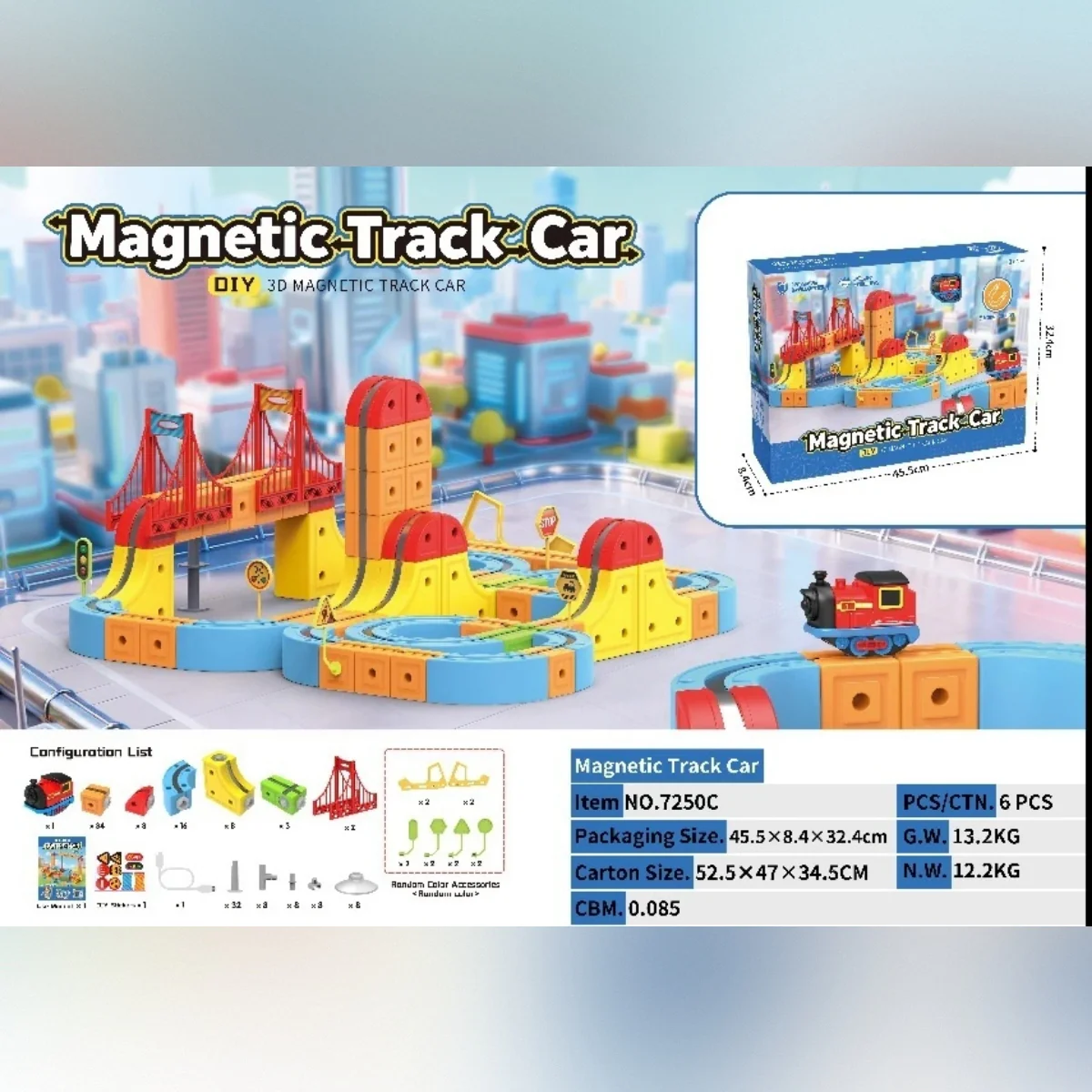 Anti-Gravity Magnetic Track Set – STEM Electric Railway Building Kit for Kids - Image 9