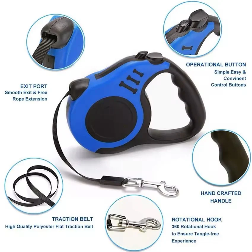 Automatic Retractable Dog Leash with Nylon Belt & Grip Handle - Image 7