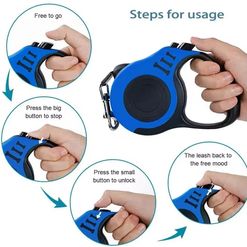 Automatic Retractable Dog Leash with Nylon Belt & Grip Handle - Image 8