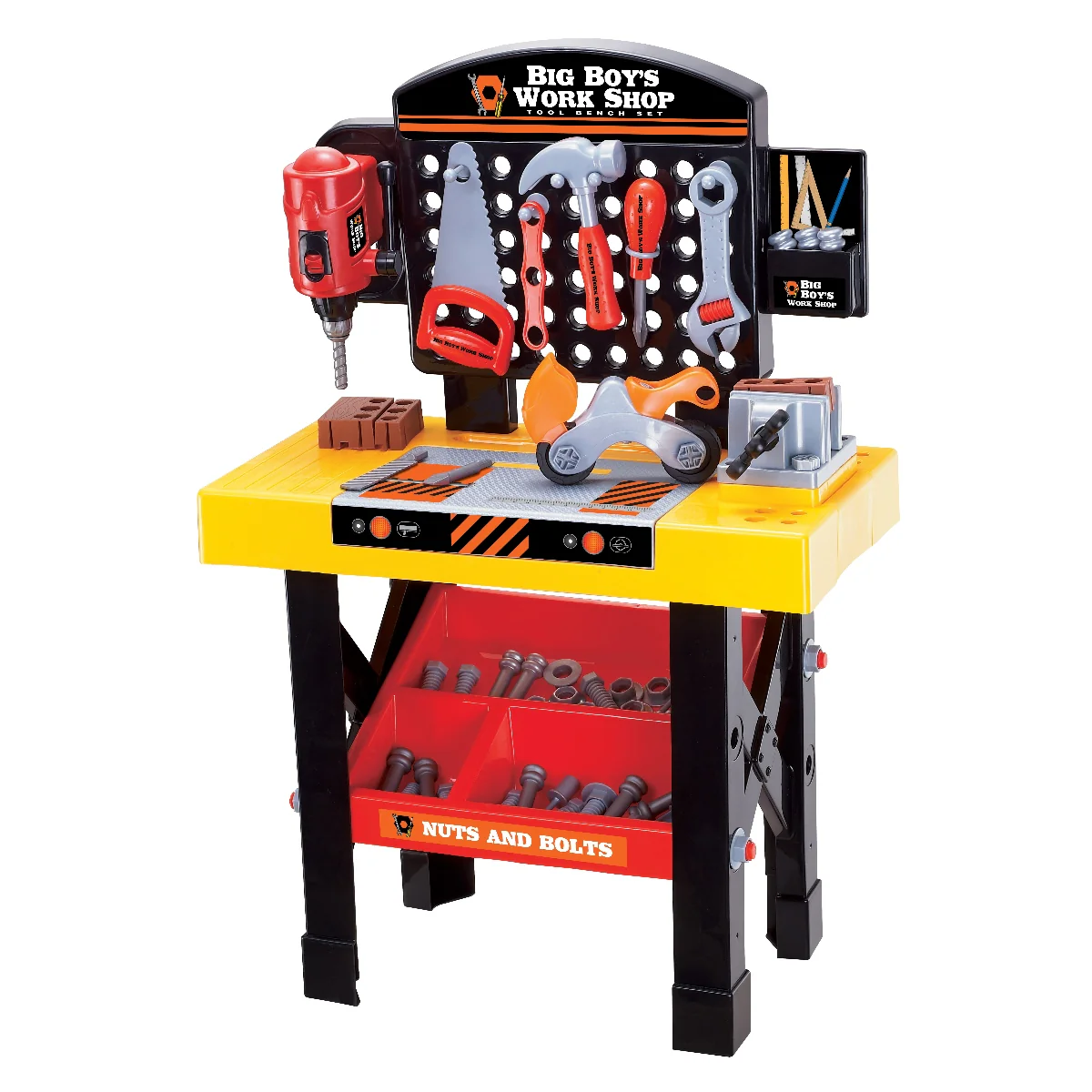 Big Boys Tool & Workbench Playset – 54 Piece Kids Construction Kit - Image 9