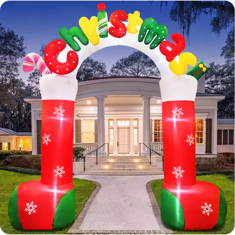Christmas Inflatable Outdoor Decorations – LED Light-Up Centerpieces - Image 2