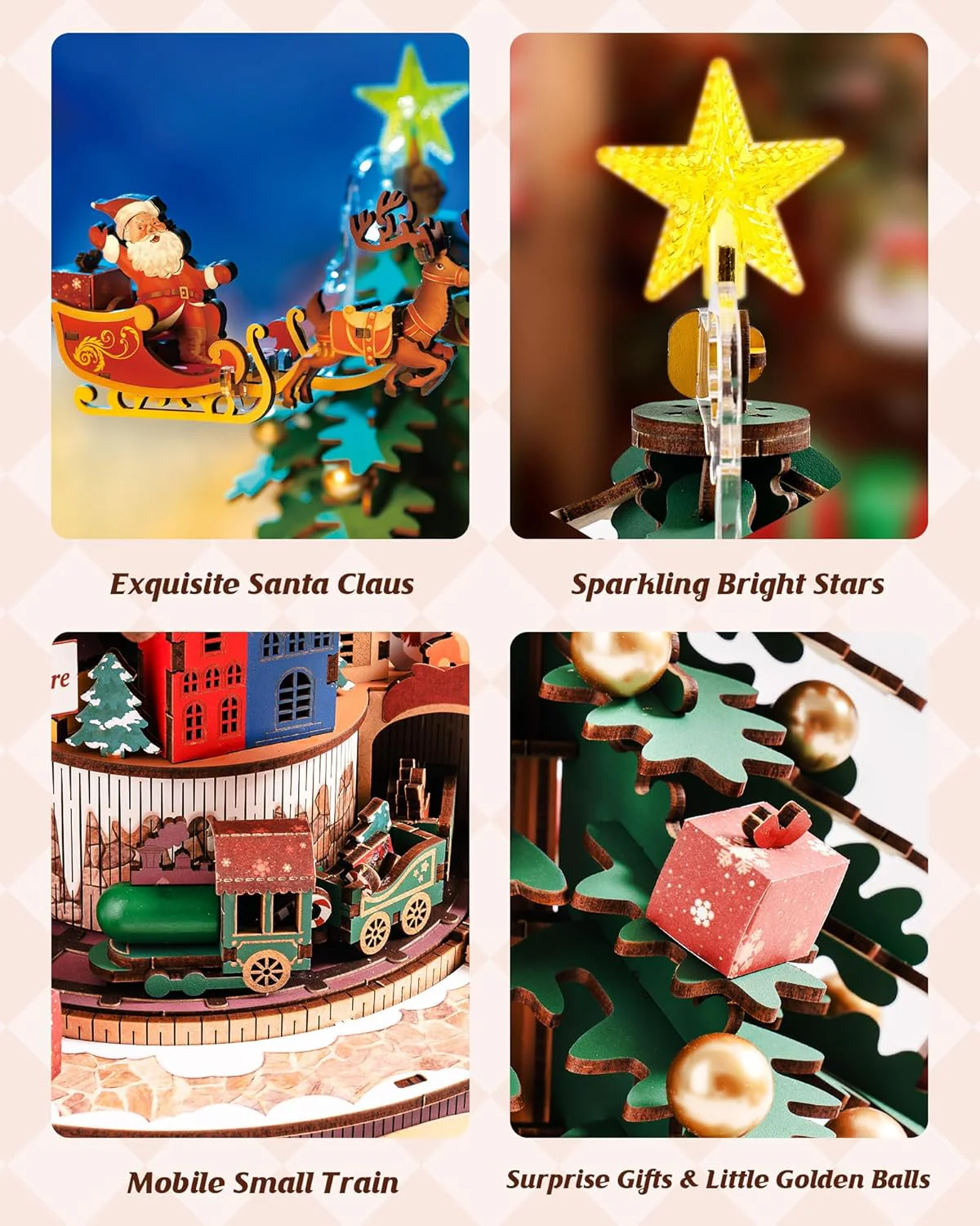 Christmas Melody Tree Music Box – 3D Wooden Puzzle with Light - Image 5