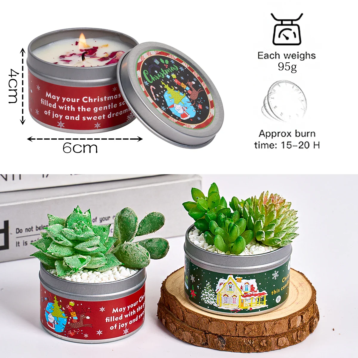 Christmas Scented Candle Gift Set – 6 Pack Holiday Aromatherapy - Image 5