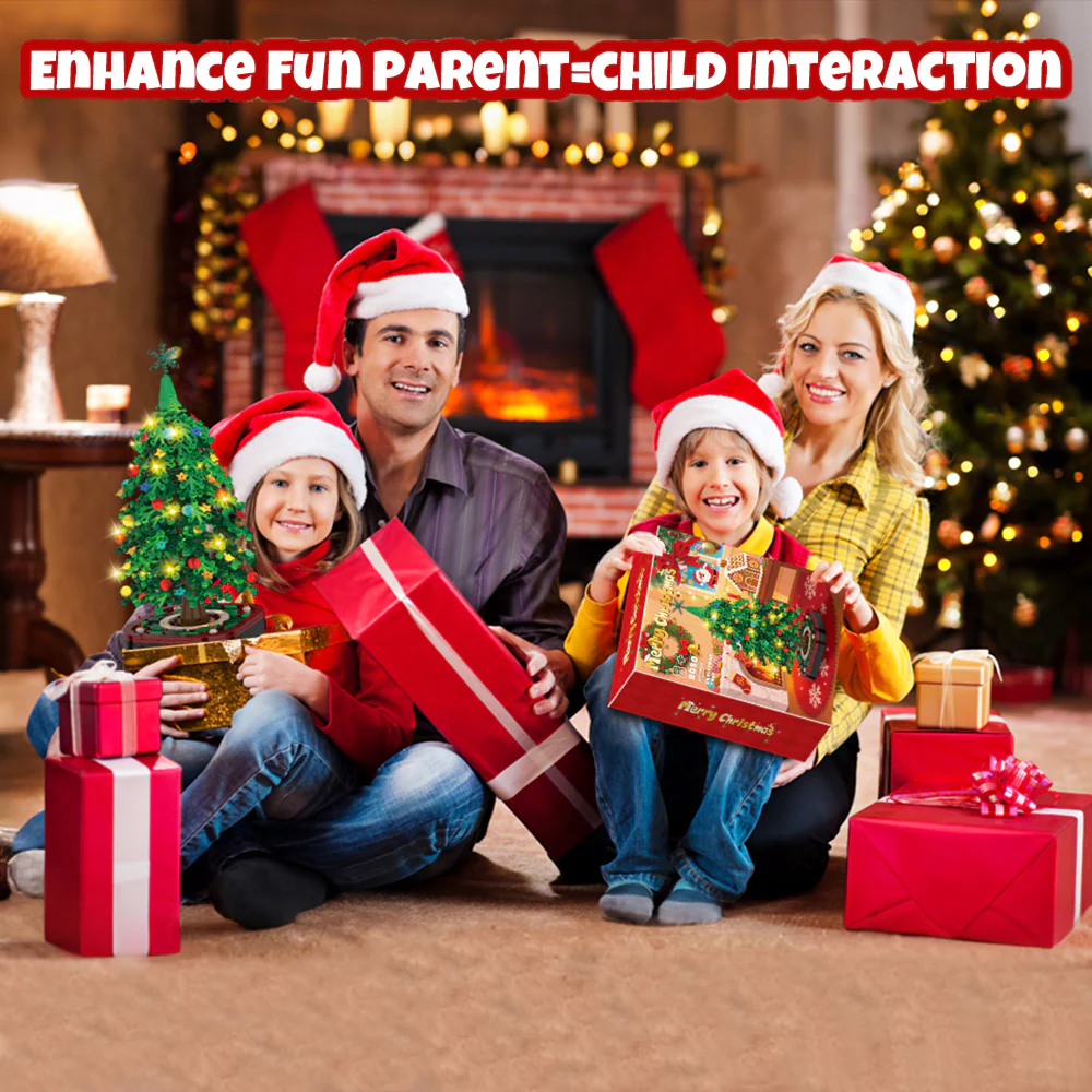 Christmas Tree Building Block Ornament Set – Creative DIY Holiday Toy Decoration Kit - Image 4