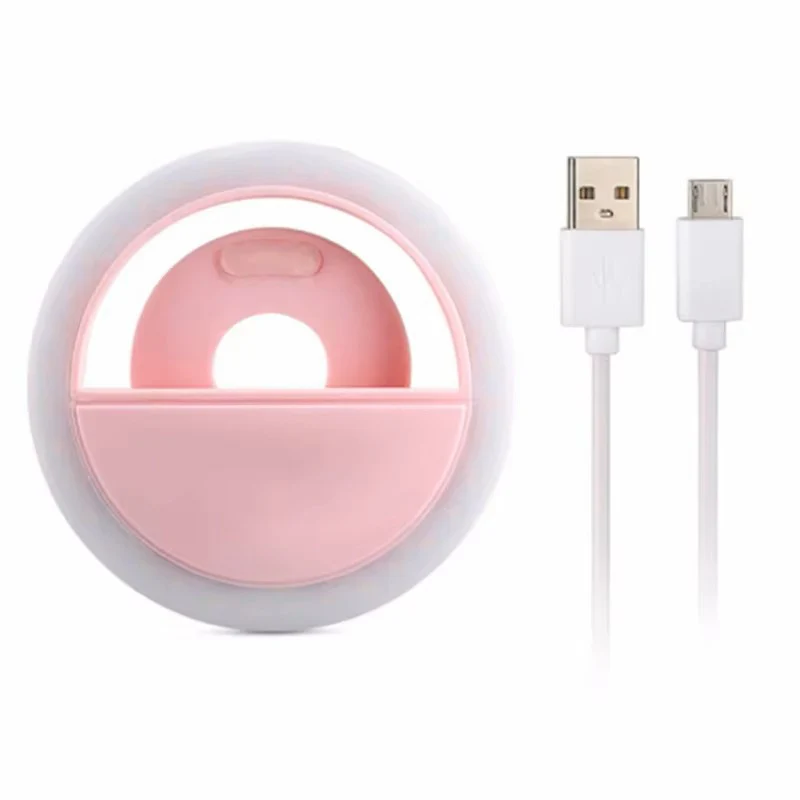 Customizable Clip-On Selfie Ring Lamp – Portable USB Rechargeable LED Mini Ring Light - Image 2