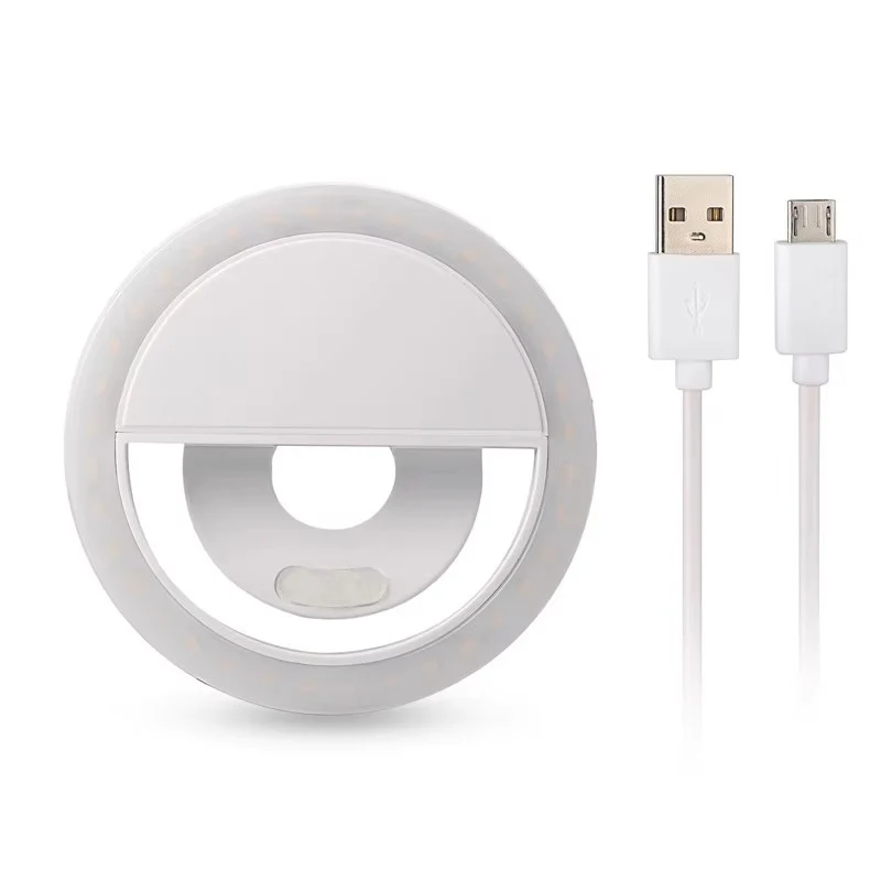 Customizable Clip-On Selfie Ring Lamp – Portable USB Rechargeable LED Mini Ring Light - Image 4