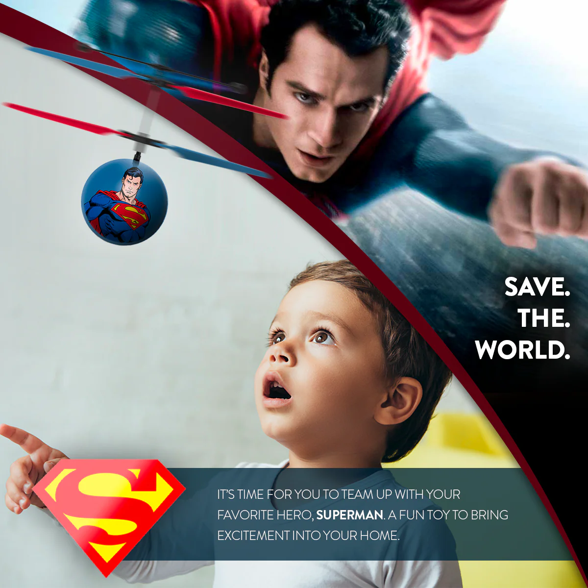 DC Justice League Superman IR UFO Ball Helicopter - Image 5