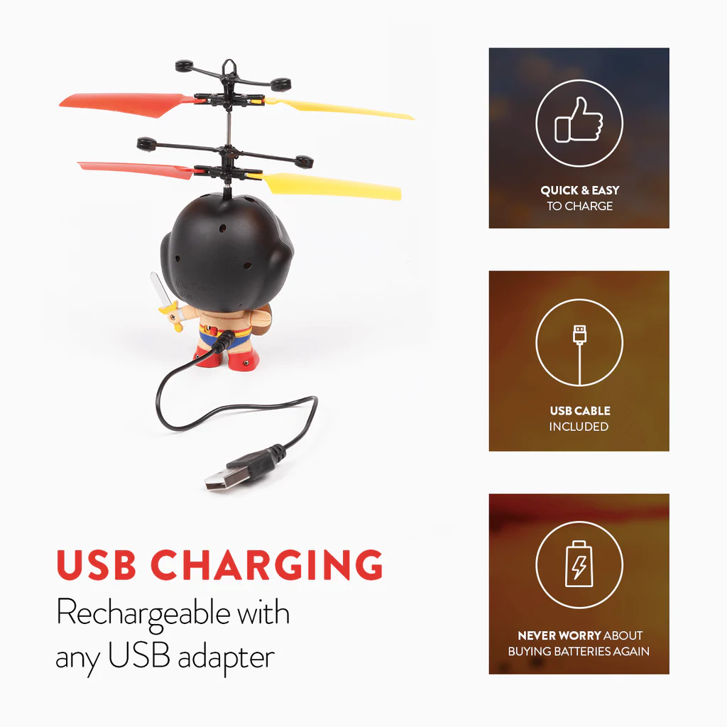 DC Superheroes 3.5" UFO Helicopter Series – Motion Sensor Flying Figures - Image 6