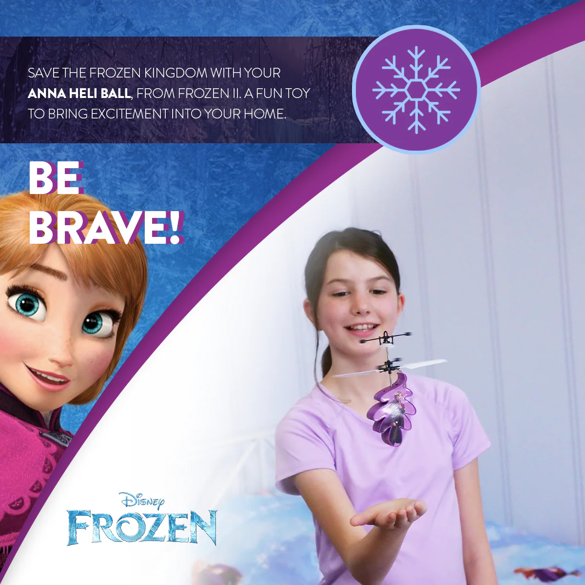 Disney Frozen Anna Motion Sensing IR UFO Ball Helicopter - Image 5