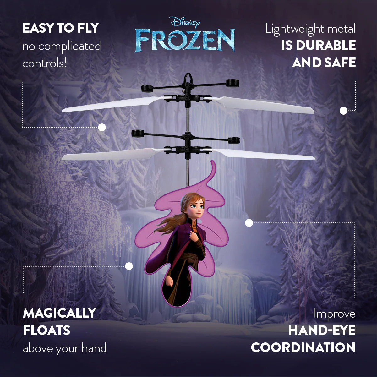 Disney Frozen Anna Motion Sensing IR UFO Ball Helicopter - Image 7