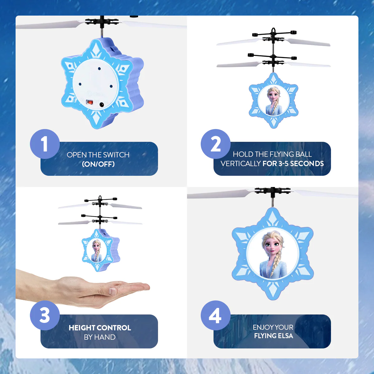 Disney Frozen Elsa Motion Sensing IR UFO Ball Helicopter - Image 4