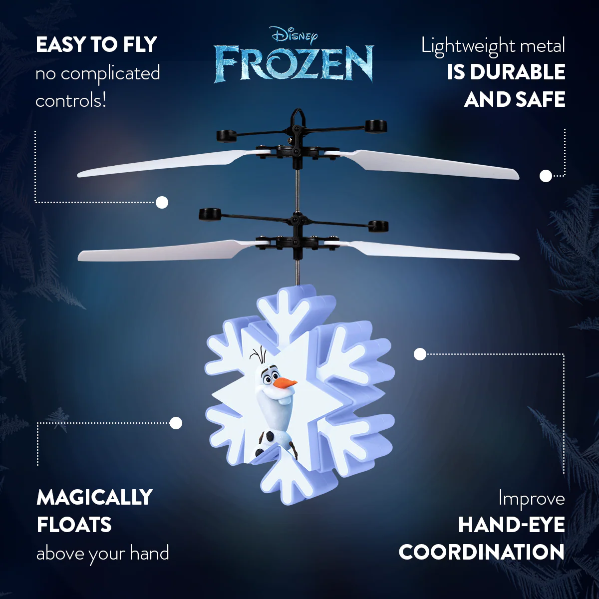 Disney Frozen Olaf Motion Sensing IR UFO Ball Helicopter - Image 10