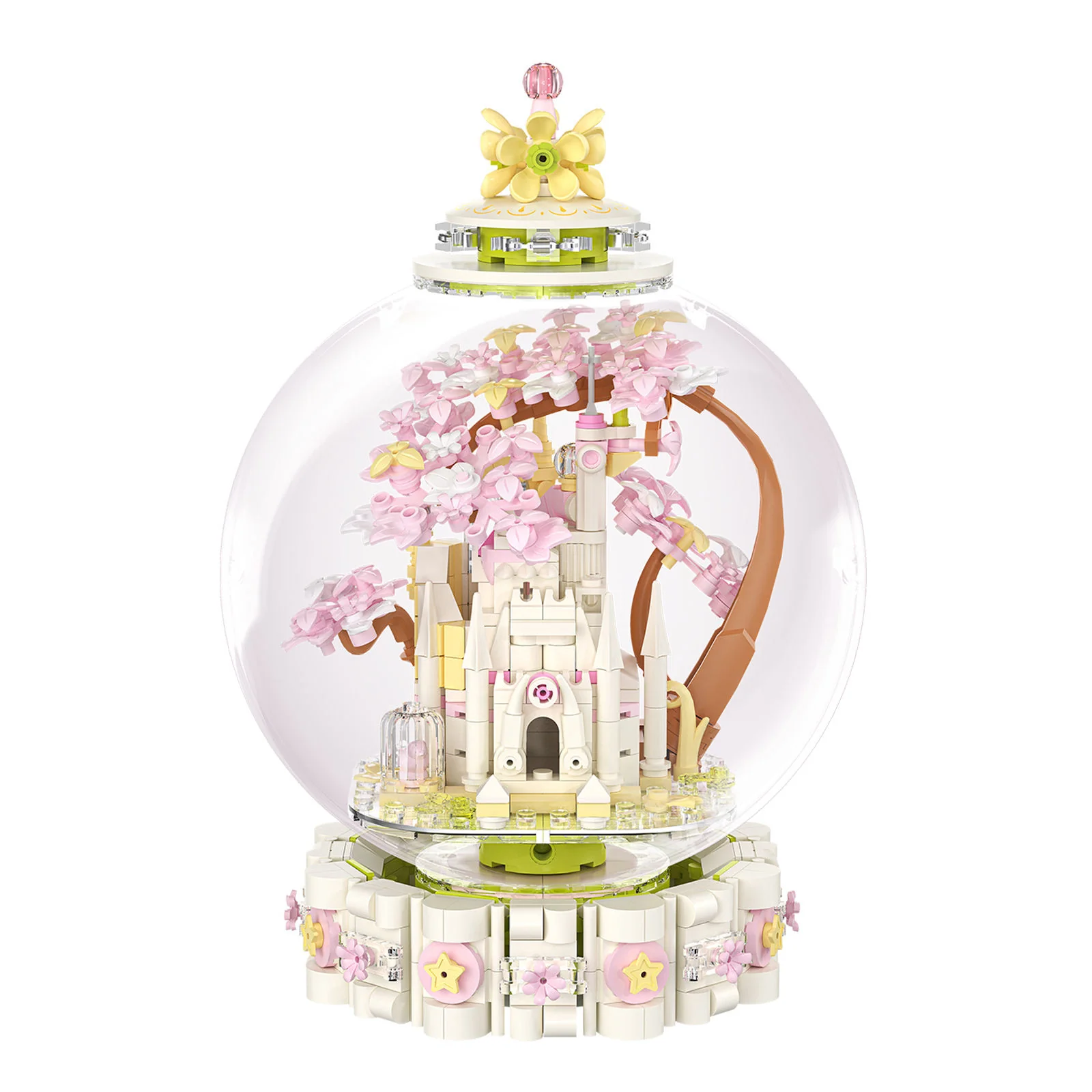 Enchanted Crystal Castle Building Set – Fantasy Rotating DIY Display Globe - Image 4