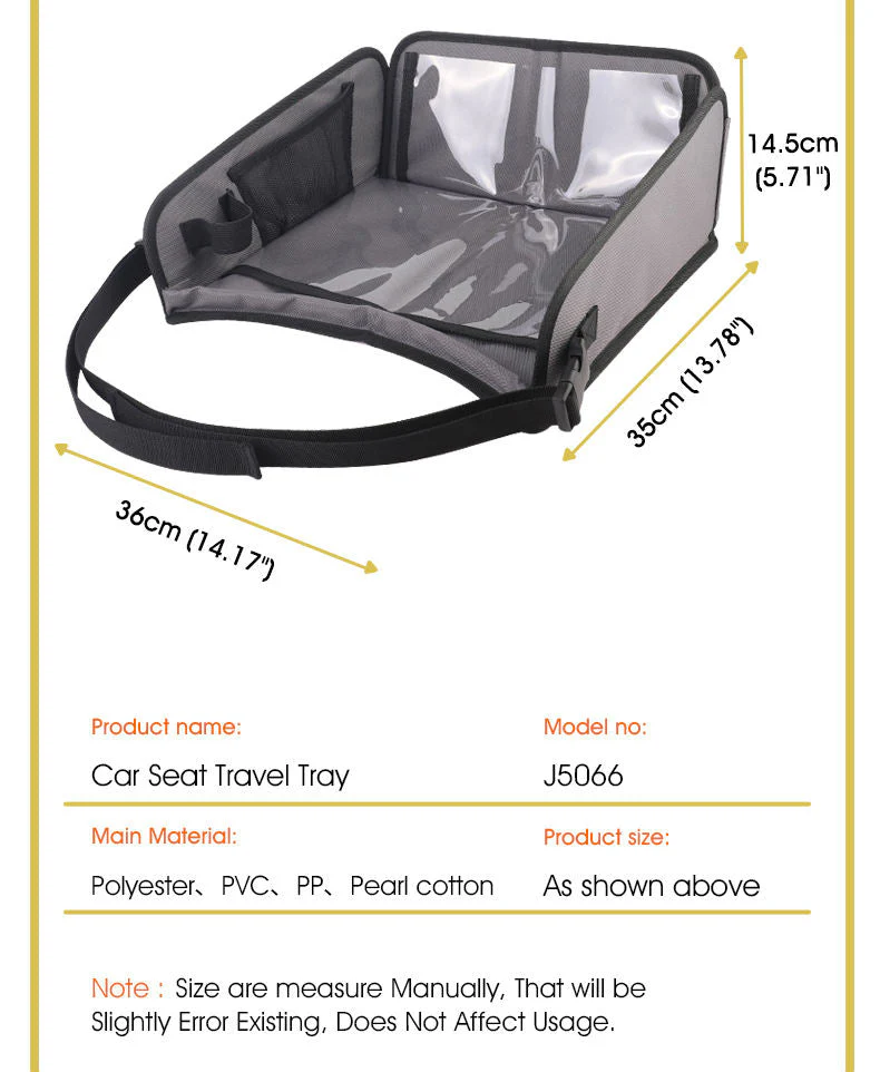 Foldable Baby Car Seat Travel Tray – Portable Snack & Activity Table for Kids - Image 4