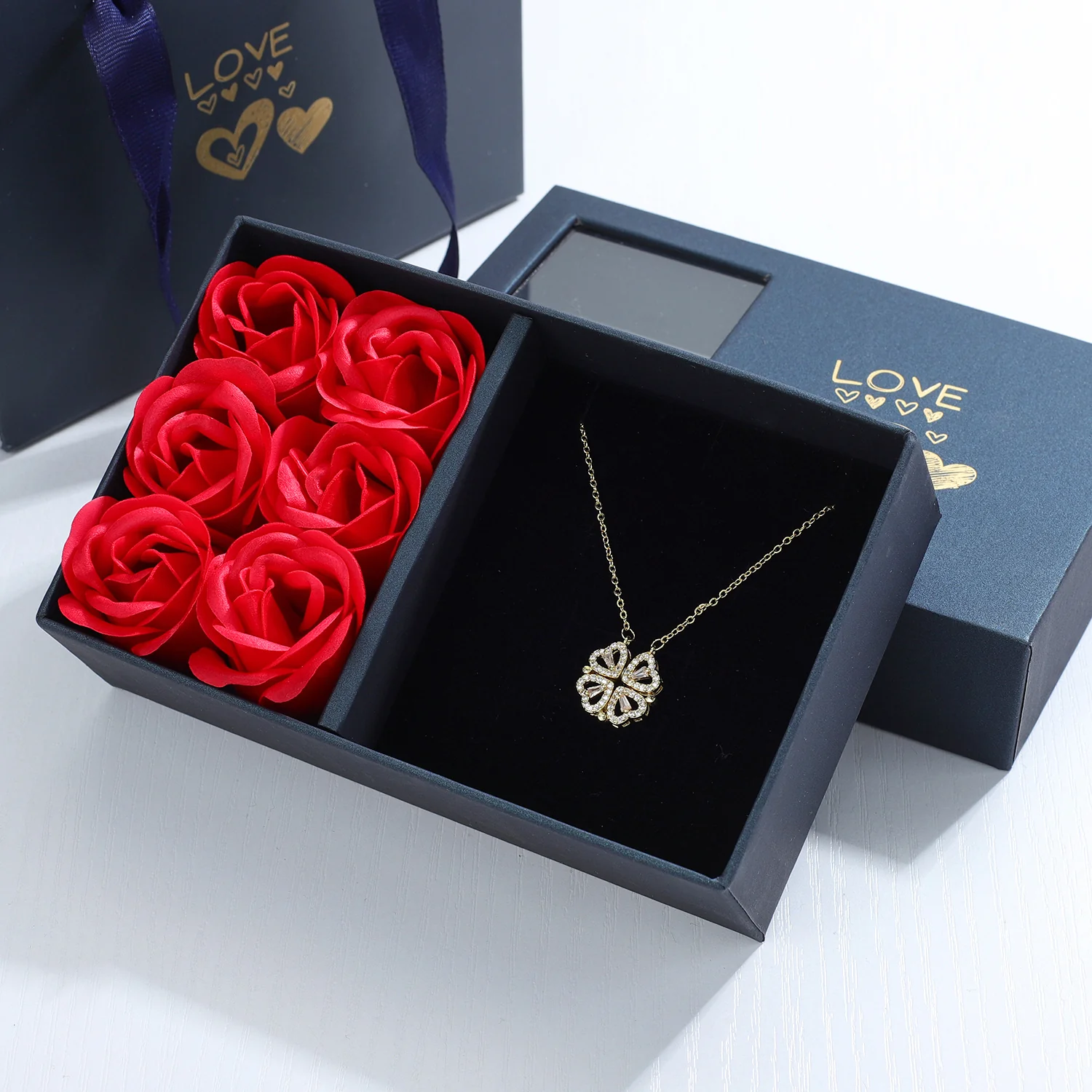 Four-Heart Clover Necklace - Image 2