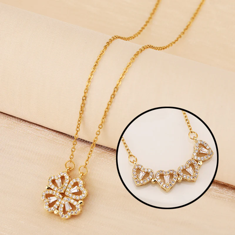 Four-Heart Clover Necklace - Image 3