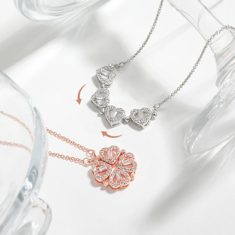 Four-Heart Clover Necklace - Image 4