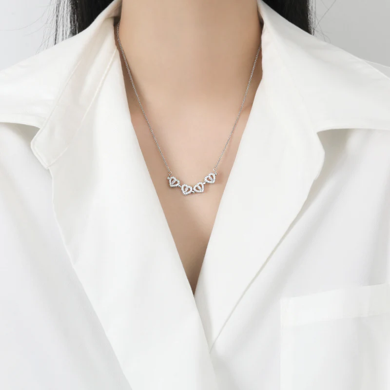 Four-Heart Clover Necklace - Image 7