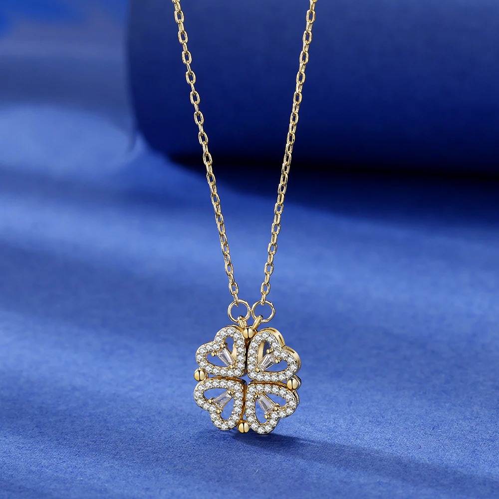 Four-Heart Clover Necklace - Image 9