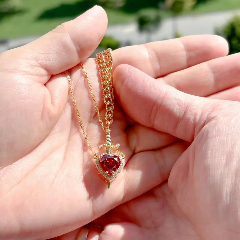Heart & Sword Necklace - Image 2