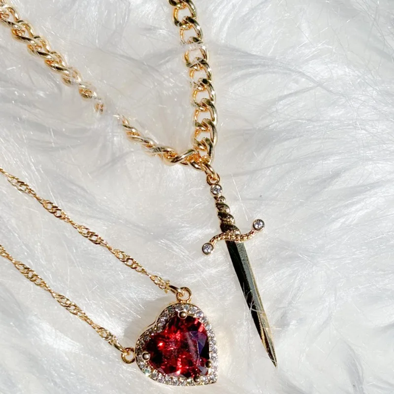 Heart & Sword Necklace - Image 3