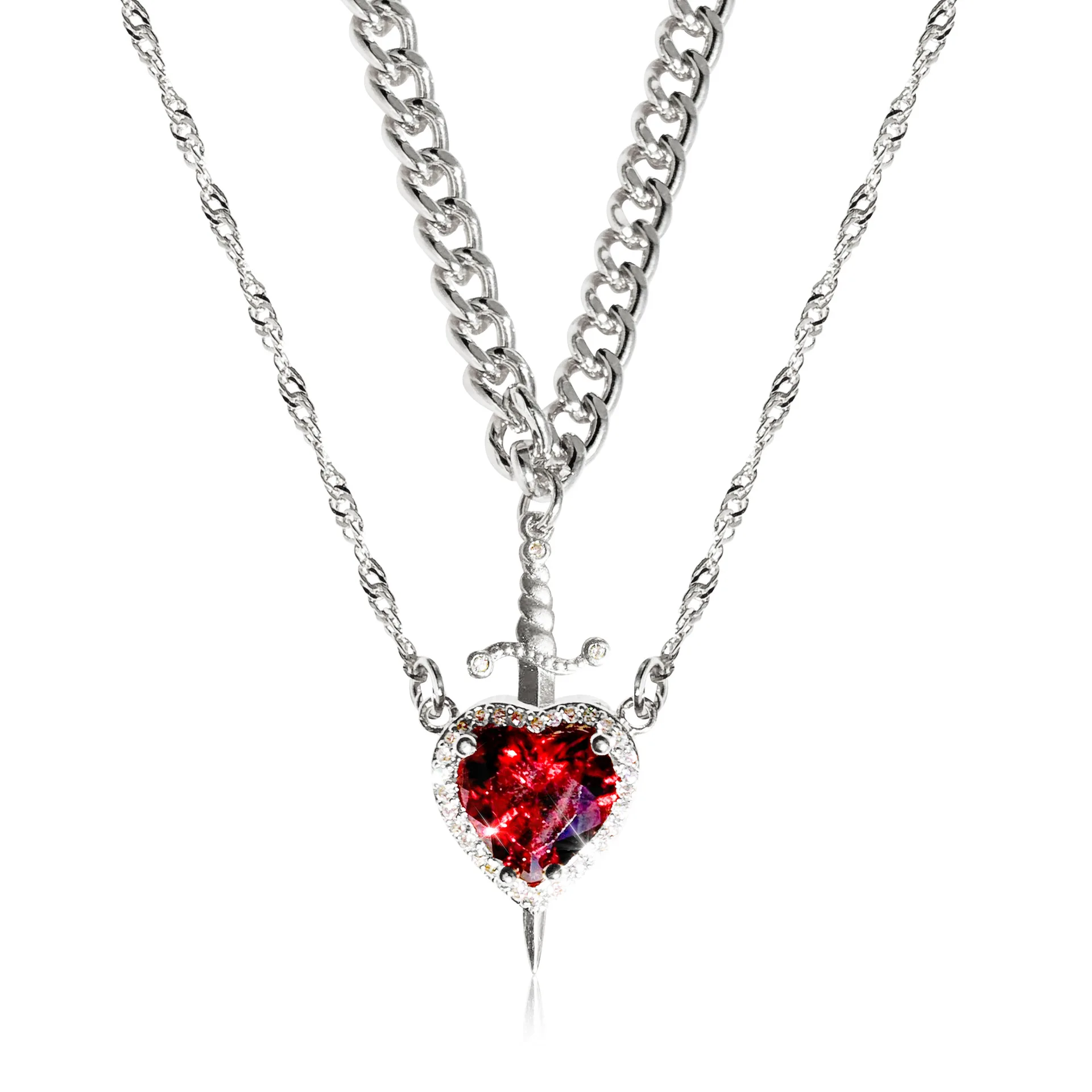 Heart & Sword Necklace - Image 6