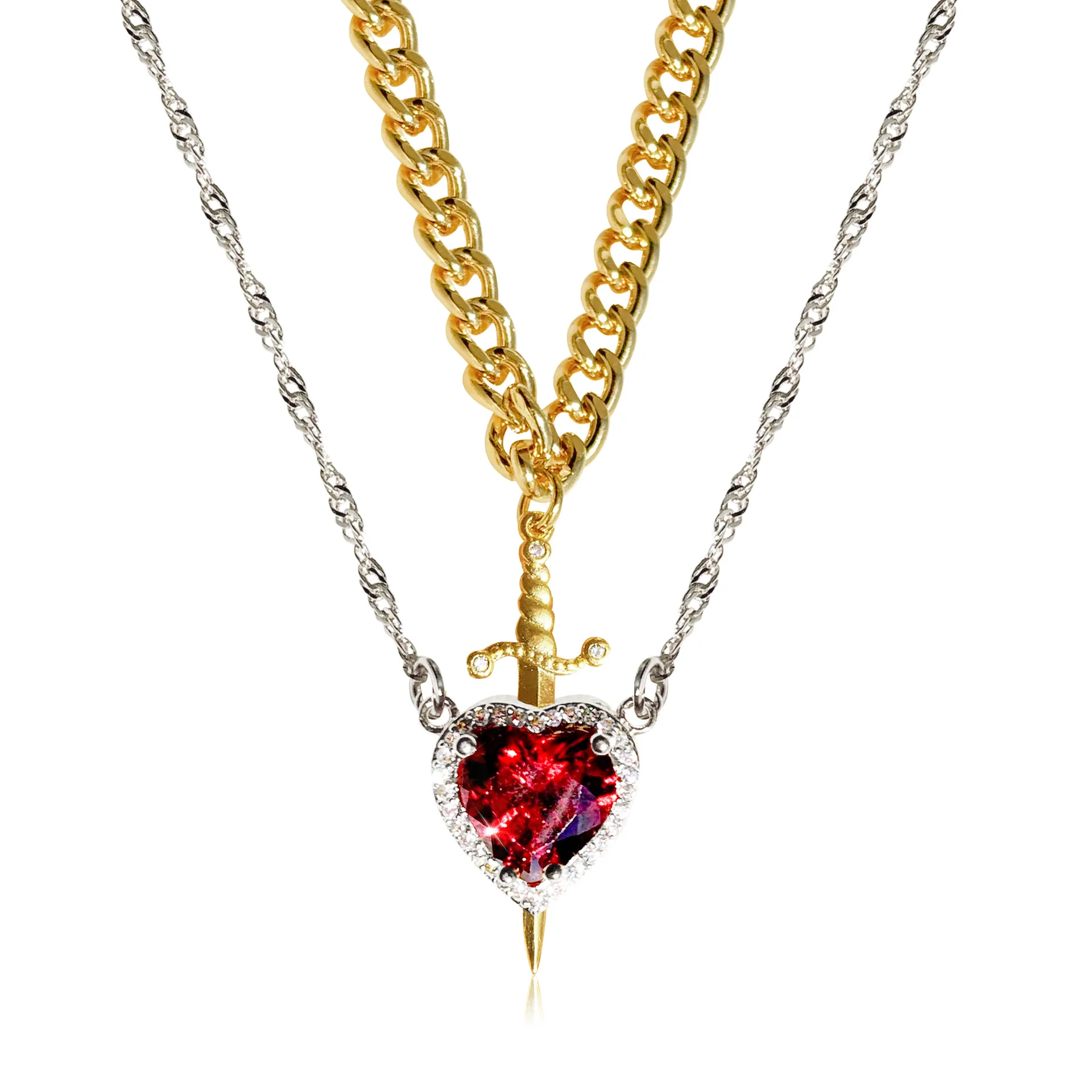 Heart & Sword Necklace - Image 7