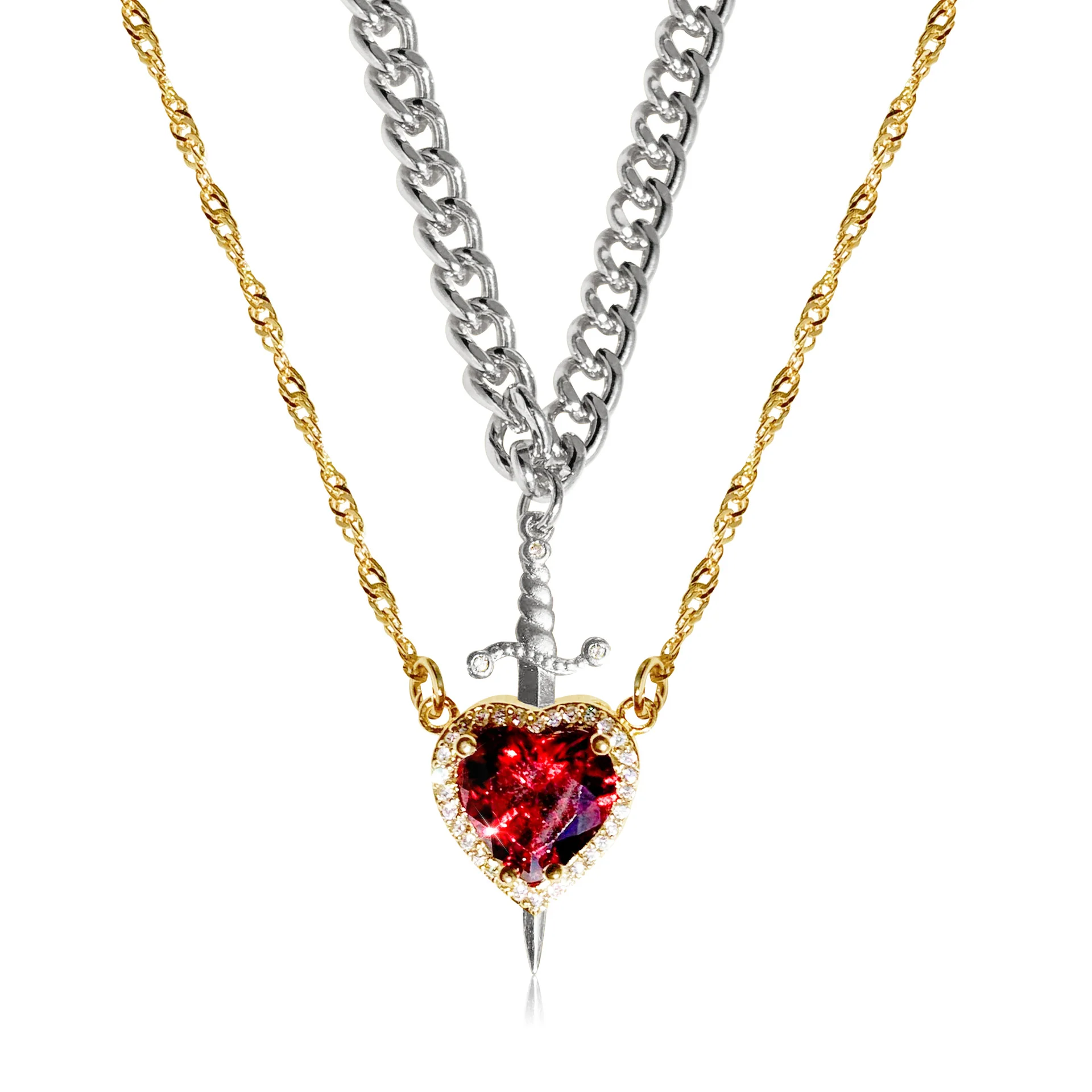 Heart & Sword Necklace - Image 8