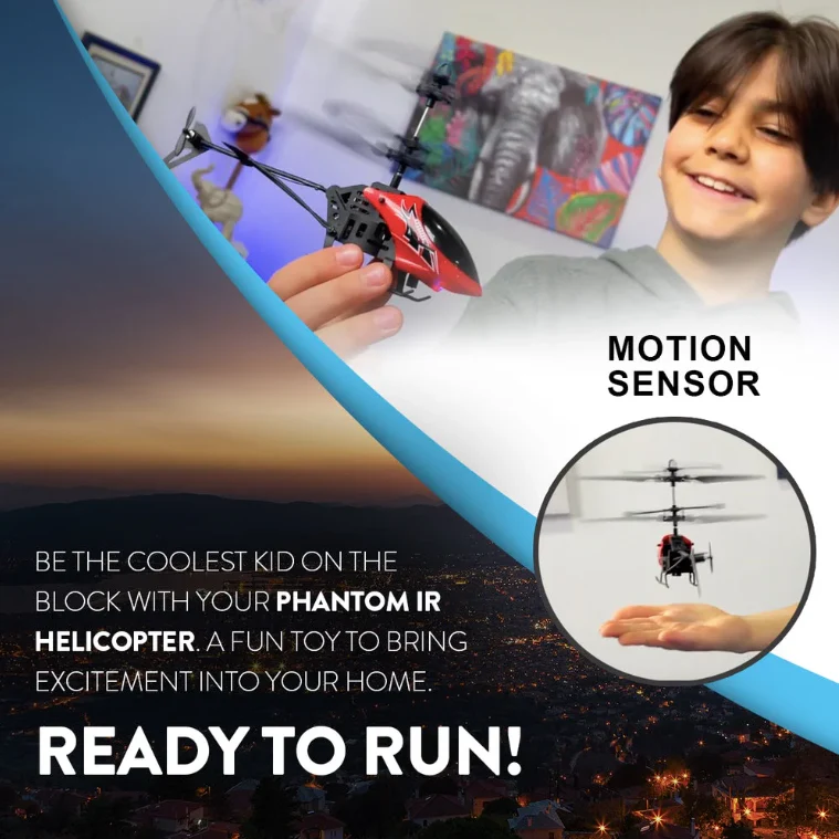 Hornet 2CH IR Helicopter – Mini Remote Control Indoor Drone with LED Lights & USB Recharge - Image 4