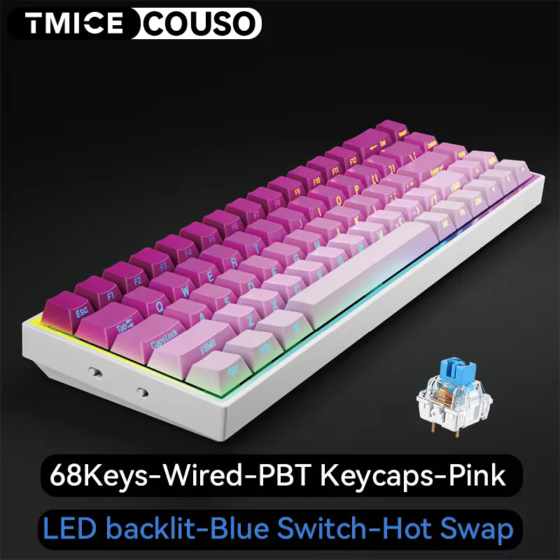 Hot-Swappable Compact Gaming Keyboard RGB Wired - Image 3