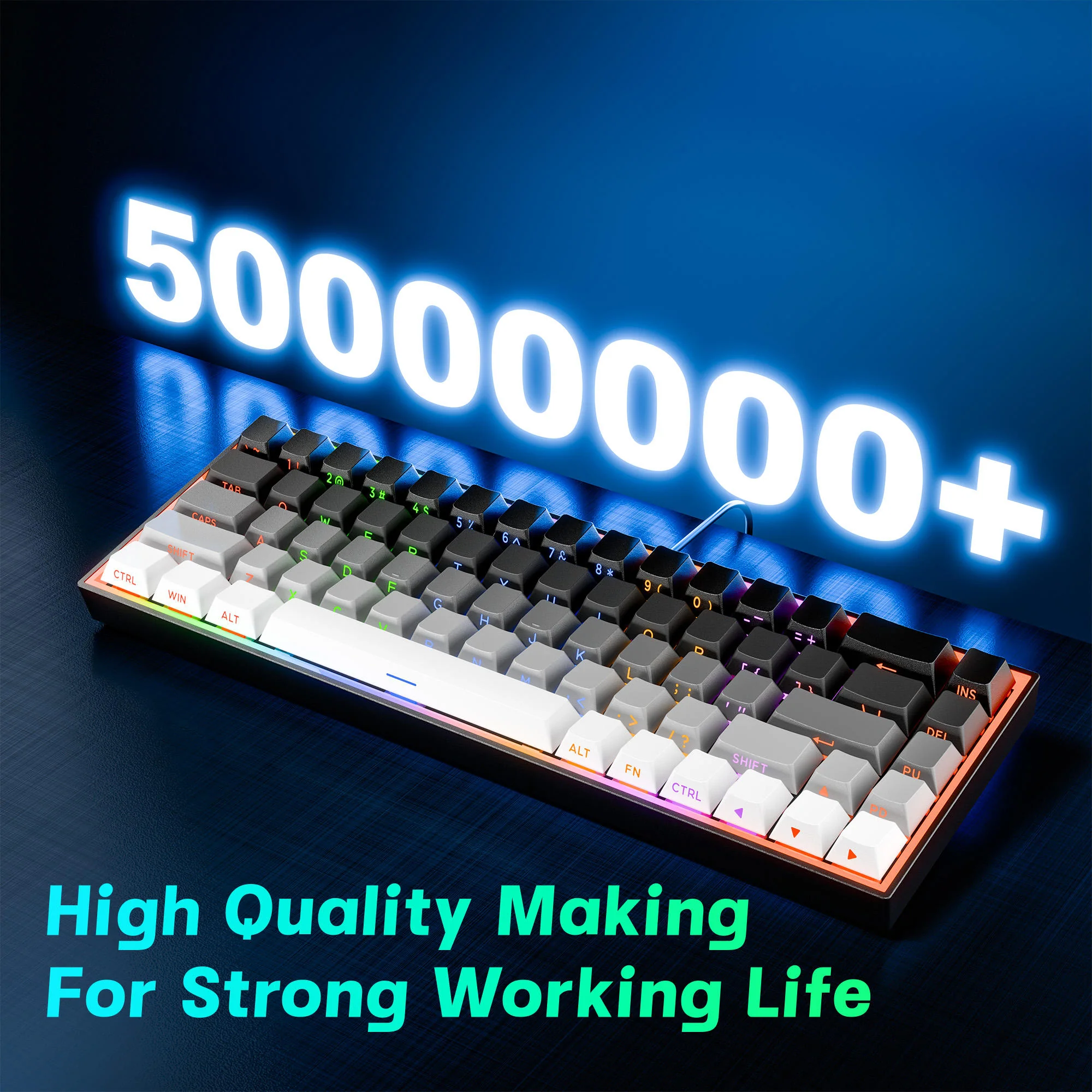 Hot-Swappable Compact Gaming Keyboard RGB Wired - Image 5