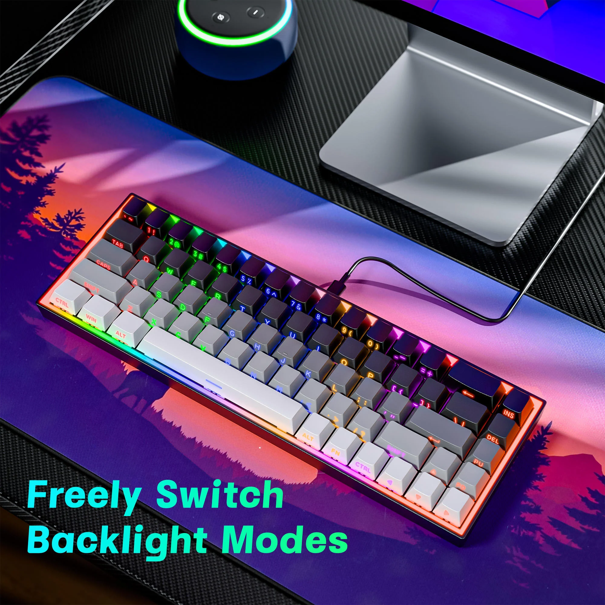 Hot-Swappable Compact Gaming Keyboard RGB Wired - Image 6